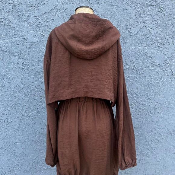 Bailey 44 Women's Brown Silk Trench Jacket Small luxe - Picture 4 of 8